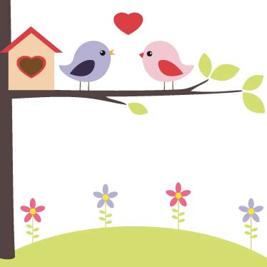 Sticker Enfant Oiseaux Amour Tenstickers