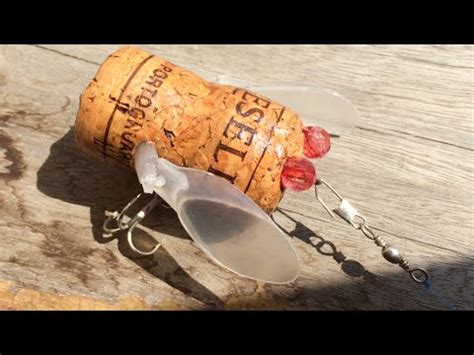 How to make Cicada Lure from Wine Cork 13 DIY Fishing Ve Sầu Nút Chai