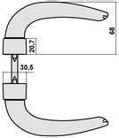 B Quille Double Sur Rosace Horus Version Zamak Standard Foussier