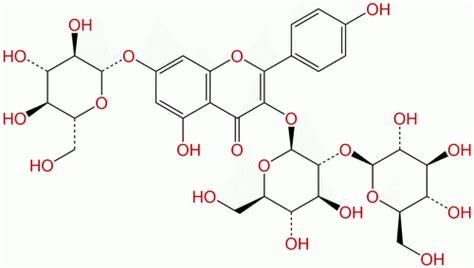 Cas 55136 76 0 Kaempferol 3 Sophoroside 7 Glucoside