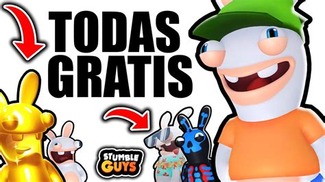 Asi Conseguiras Gratis Todas Las Skins De Rabbids X Stumble Guys