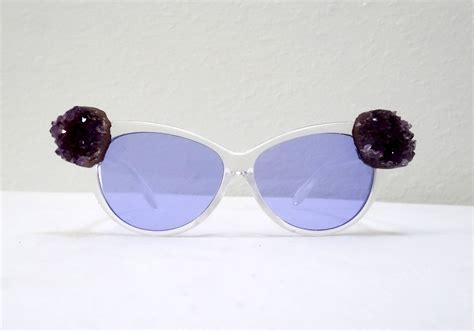 Amethyst Sunglasses Crystal Quartz Purple Crystal Metaphysical