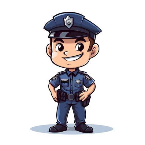 Vector De Dessins Anim S D Officier De Police Vecteur Premium