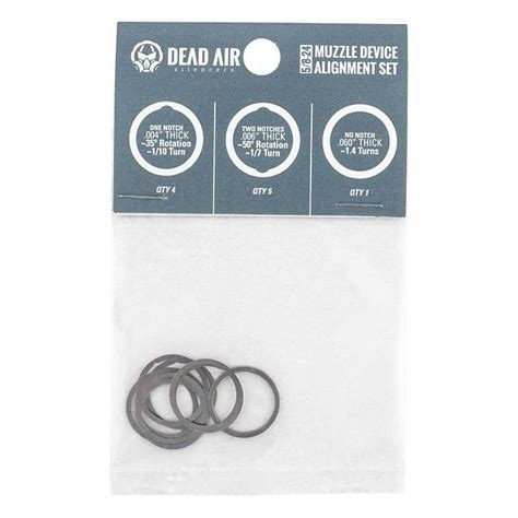 Dead Air Armament Muzzle Device Alignment Set Shim Kit Dead Muzzle Alignment