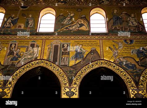 Mosaics Inside The Cathedral Of Monreale Circa 1170 Monreale Sicily