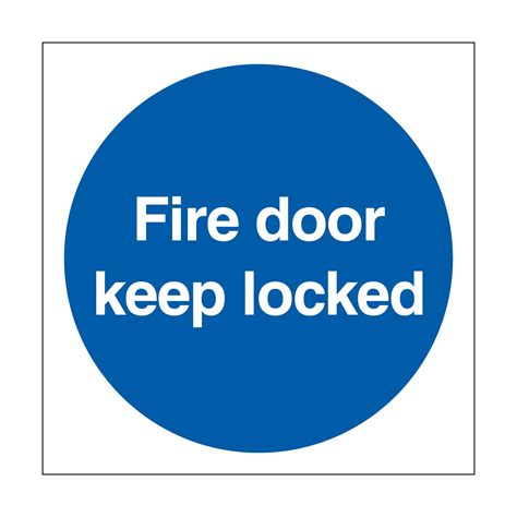 Fire Door Keep Locked Sign | First Safety Signs - First Safety Signs