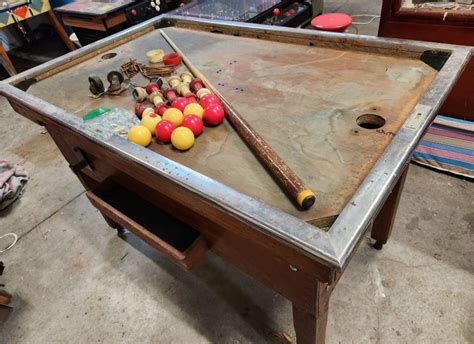 SOLD Vintage 1950s Bumper Pool table - For Sale - General - Aussie Arcade