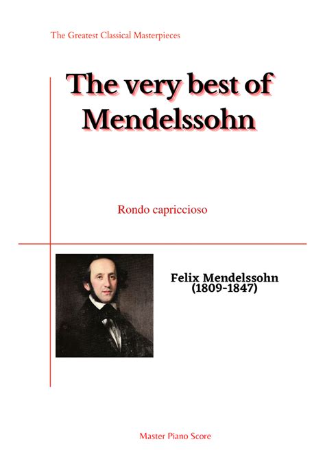 Mendelssohn Rondo Capriccioso Piano Arr Mps By Mendelssohn Sheet