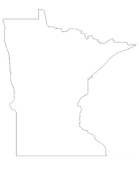 Minnesota State Outline Map Free Download