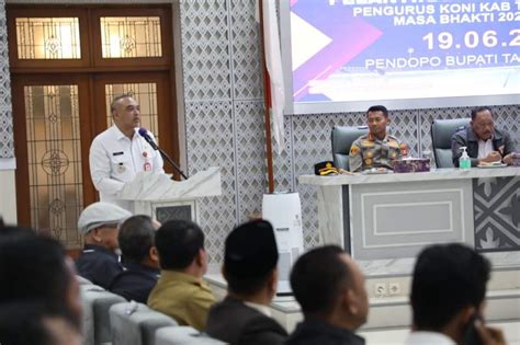 Detak Banten Pengurus Koni Dilantik Zaki Optimis Prestasi Dan