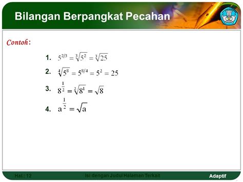 Cara Menghitung Bilangan Berpangkat Pecahan