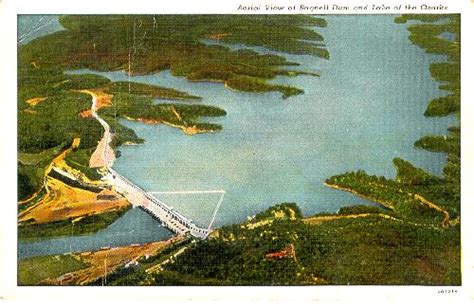 MISSOURI Lake Of The Ozarks Bagnell Dam Aerial View 1932