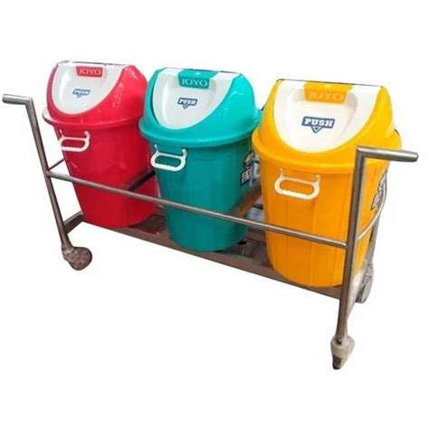 Mild Steel Dust Bin Trolley For Supermarket At Rs Piece In Nagpur