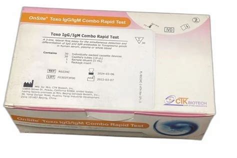 Onsite Toxo Igg Igm Combo Rapid Test Kit At Rs Rapid Cards In