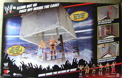 MATTEL WWE STEEL CAGE MATCH RING W/ 2 FIGURES CENA + | #119186794