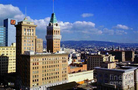 Oakland Tribune Tower City Skyline Photograph by Wernher Krutein - Pixels