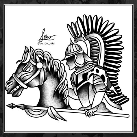 Traditional Winged Hussar Tattoo Design Tattoo Designs Tattoos 2020