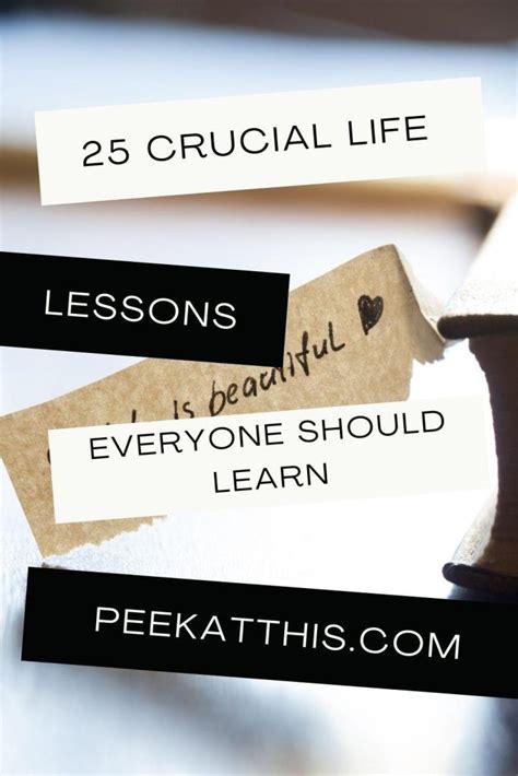 25 Crucial Life Lessons Everyone Should Learn From An Early Age Part One