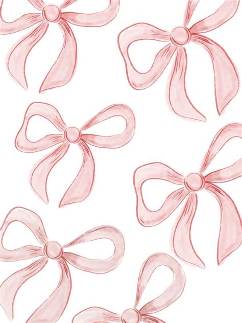 Download Pink Ribbon Pattern Wallpaper