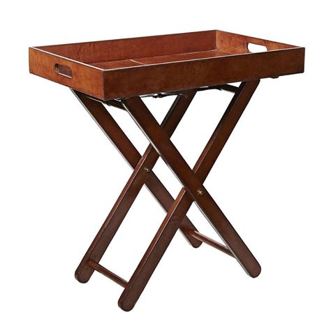 The Leather Butlers Tray Table Elegant Contemporary Furniture