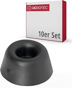 Gedotec Türstopper Gummi 10 Stück Premium Tür Stopper Schwarz