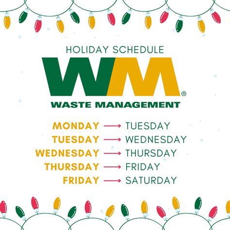 Waste Management Holiday Schedule City Of Clinton