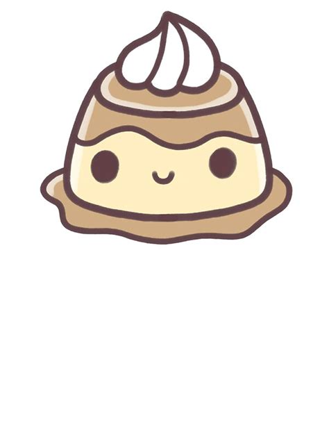 Kawaii Pudding Stickers By Shadowdrag Redbubble