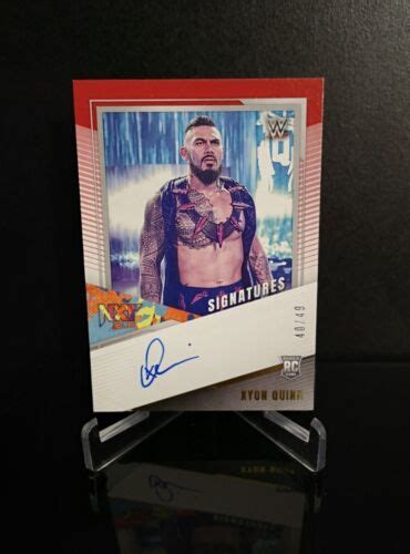 Auto Ed Xyon Quinn Ssp Panini Wwe Nxt Signatures Red No Ns