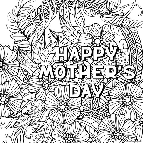 Free Printable Mothers Day Cards Coloring Pages