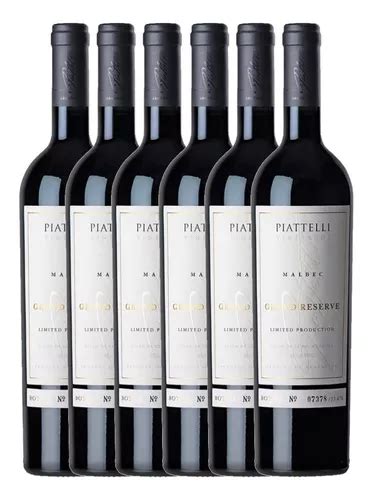 Vino Tinto Piattelli Gran Reserva Malbec Mendoza Caja X6 Envío gratis