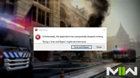 How To Fix Modern Warfare Scan And Repair Error Game Crashing