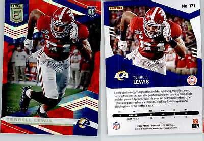 Terrell Lewis 2020 Donruss Elite Red 171 399 Rams RC Rookie EBay