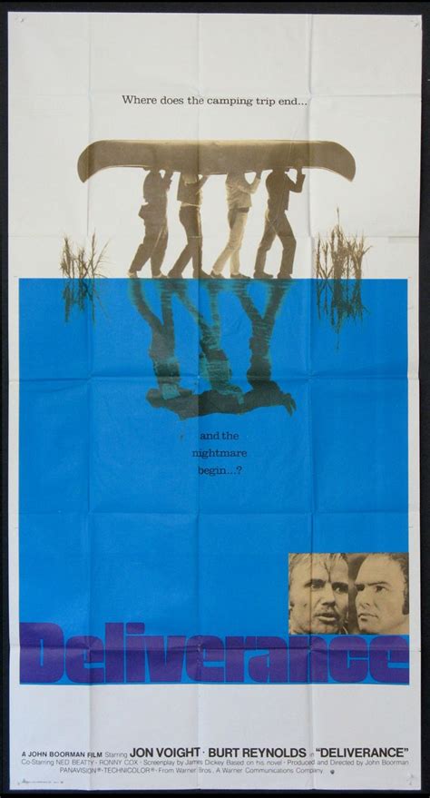 Deliverance 1972 Original Three Sheet Size 41x81 Movie Poster