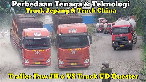 Truck Trailer Terkuat China FAW JH6 Muatan 50Ton Konvoi Truck UD