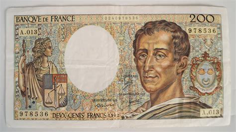 26 billets France 200 Francs Montesquieu 1982 Séries A 011 A 012 A