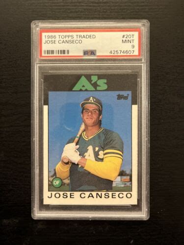 Jose Canseco Rookie Card Topps Traded T Psa Ebay