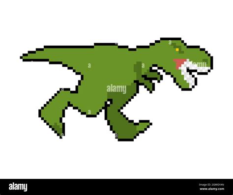 Dinosaur Tyrannosaurus Rex Pixel Art Pixelated T Rex Is Predator