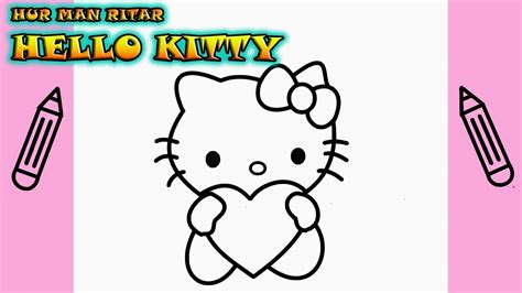 Hur man ritar HELLO KITTY Rita Det Själv Lär dig att rita enkelt