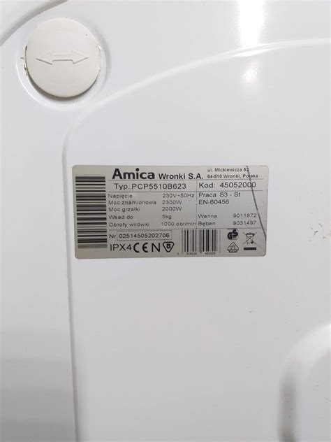 Pralka Amica Comfort Plus 1000 AA Aqua Spray kompletna obudowa Łask