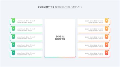 Dos En Donts Voor En Nadelen Vs Vergelijking Infographic Design