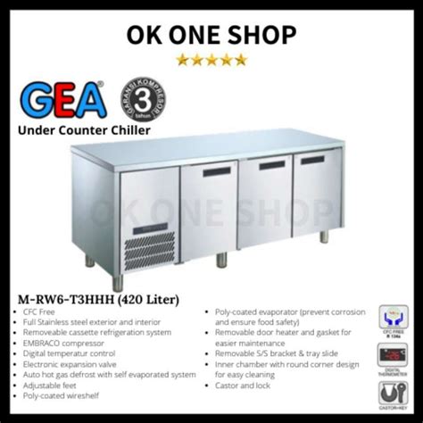 Jual Gea M Rw T Hhh Stainless Steel Under Counter Chiller Pintu