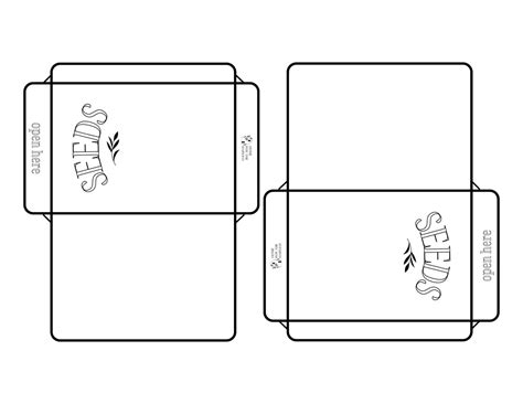 Seed packet template 🌱 🖨️ Printable PDF and instructions