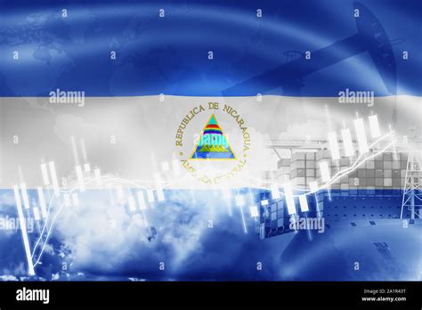 Nicaragua Flag Stock Market Exchange Economy And Trade Oil