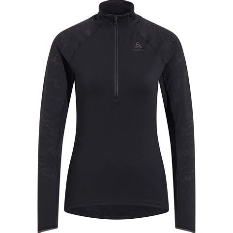 Odlo Zeroweight Ceramiwarm Reflect Midlayer Damen Schwarz Bike