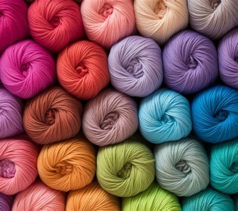 Premium Ai Image Colorful Knitting And Wool Materials