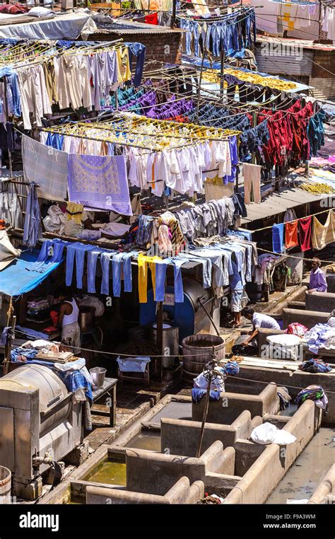 India Mumbai Bombay Dhobhi Ghat The city’s open air laundry near ...