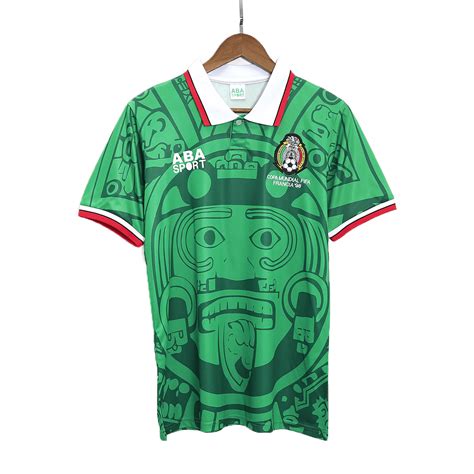 Mens Retro 1998 Mexico Home Soccer Jersey Shirt Pro Jersey Shop