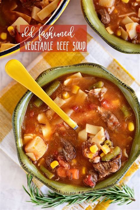 Old Fashioned Vegetable Beef Soup Video Tidymom®