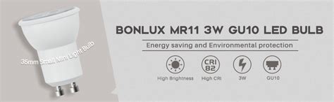 Bonlux MR11 3W GU10 LED Bulb Small Mini GU10 Light Bulb 35mm 25W 35W