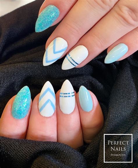 Updated 55 Blissful Baby Blue Acrylic Nails August 2020